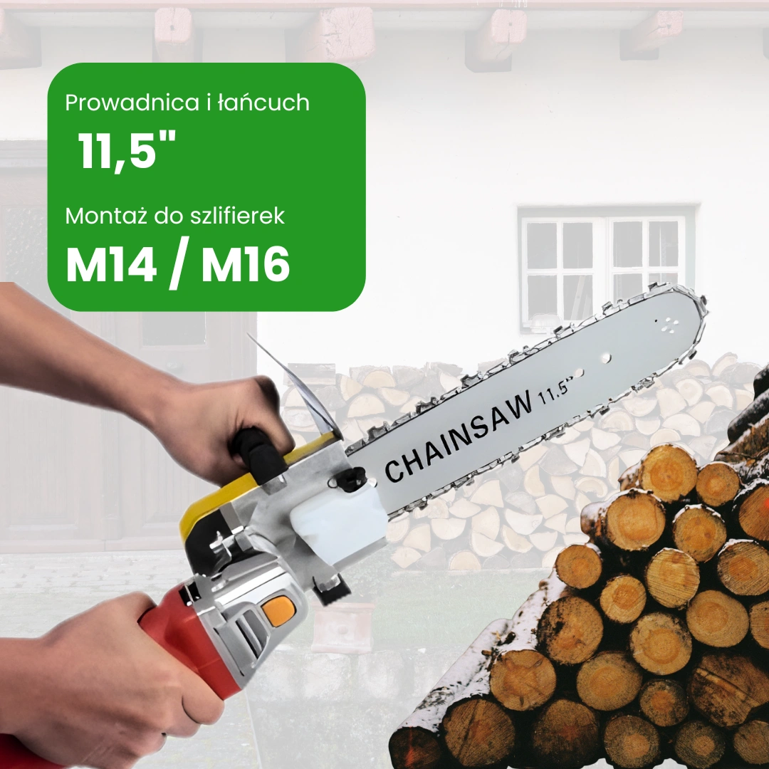 Mini pilarka łańcuchowa 48V — zestaw z 2 akumulatorami